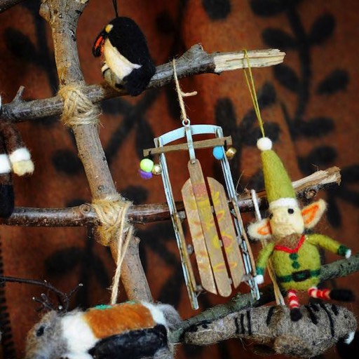Felted charactors in Nordicana Bridge Street Belper